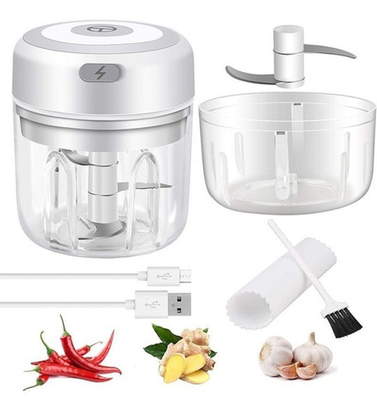 Mini Procesadora Eléctrica Tritura Alimentos Usb 1 Mini Procesadora Eléctrica Tritura Alimentos Usb 1