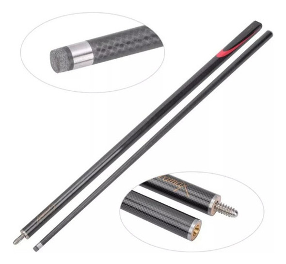 Taco Titanium Preto Apex Importado Rosca Sinuca Bilhar Fibra 0