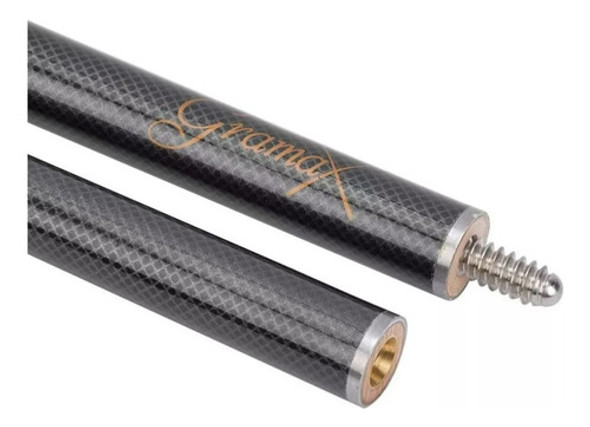 Taco Titanium Preto Apex Importado Rosca Sinuca Bilhar Fibra 1