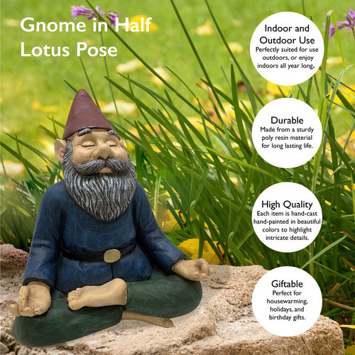 Design House 395822 Gnomo En Media Postura De Loto Para Inte 1