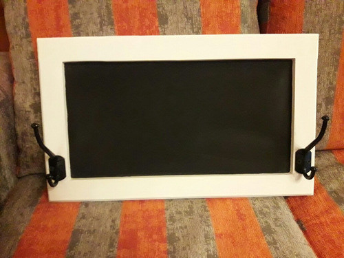 Pizarra Simple Perchero De Pared / Deco Oficina Cocina 1