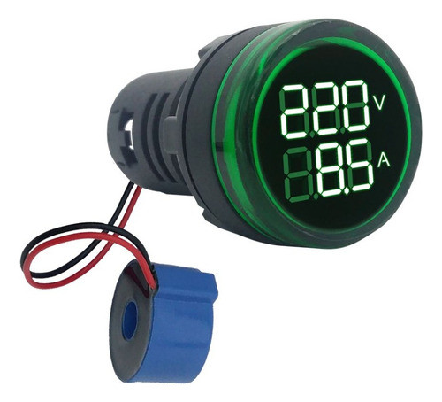 Mini Volt-amperímetro Digital Led 80-500vca Y 100a Verde Baw 0