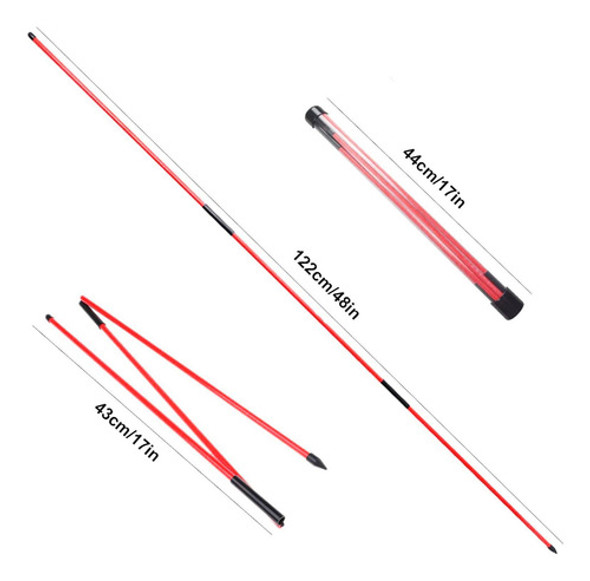 2 Bastões De Alinhamento De Golfe, Hastes De Vermelho 1