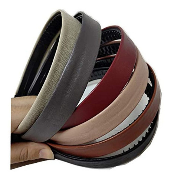 Bzybel Mujeres Anchas Bandas De Cuero Solido Bandas Para El 1