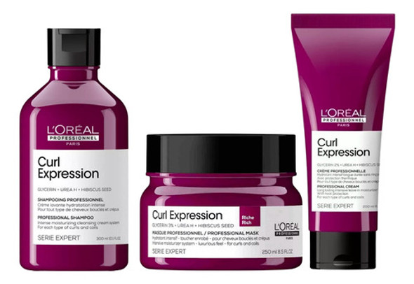 Kit Sh + Masc + Cr Peinar Rulos Loreal Pro Curl Expression 0 Kit Sh + Masc + Cr Peinar Rulos Loreal Pro Curl Expression 0