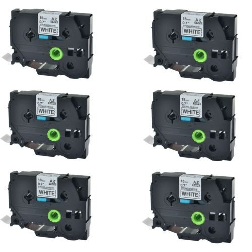 6pk Tzes241 Tzs241 Negro Sobre Cinta De Marca Blanca Para Br 0