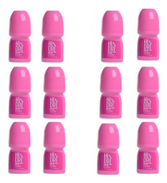 Hi & Dri Powder Fresh Kit 12 Uni - Desodorante Rosa 50ml 0