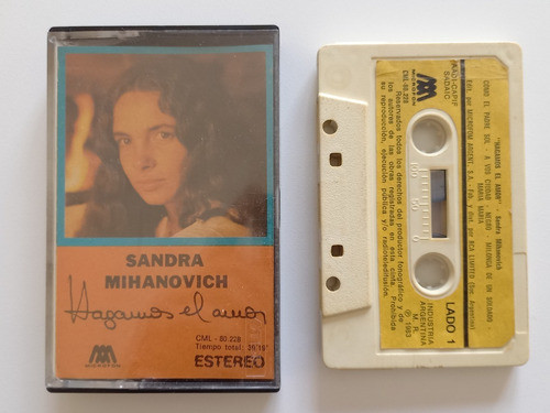 Cassette Original Sandra Mihanovich Hagamos El Amor 1983 Zwt 0