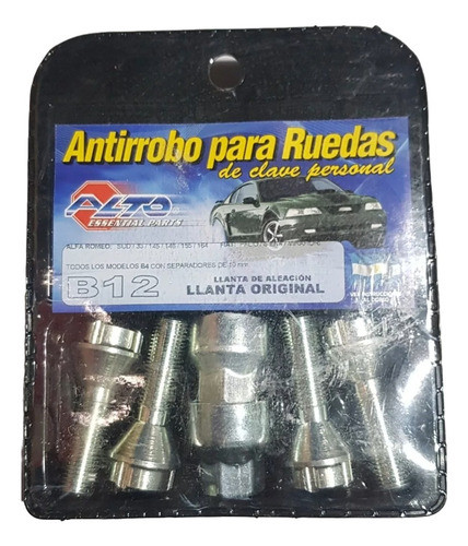 Juego De Tuercas  Antirrobo Alfa Romeo 146 Llanta Aleación 0