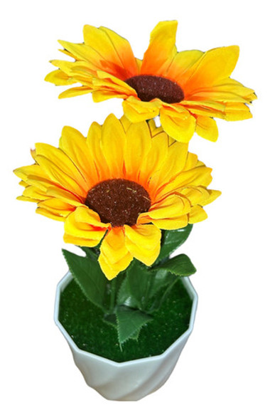 Arranjo Girassol Com Vaso Toque Real Premium 0