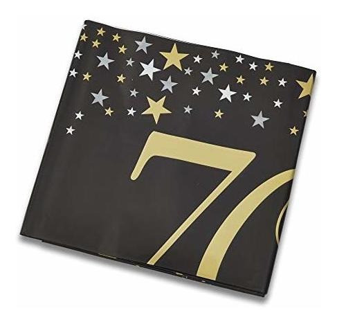 Sparkle And Bash 70 Cumpleaños Fundas De Mesa De Plástico, P 1