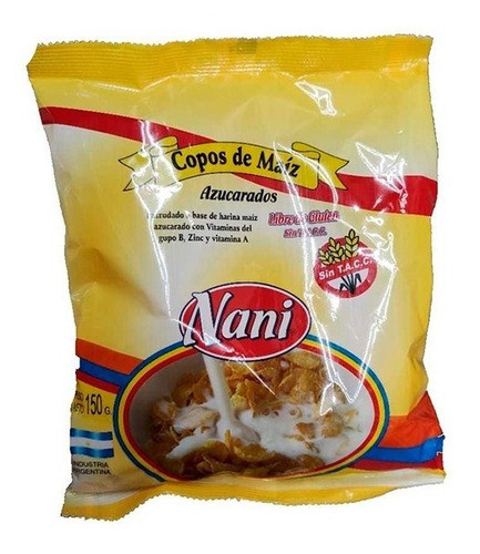 Copos De Maiz Azucarados Nani Sin Tacc Cereal Bolsa X 150 Gr 0