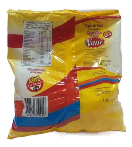 Copos De Maiz Azucarados Nani Sin Tacc Cereal Bolsa X 150 Gr 1