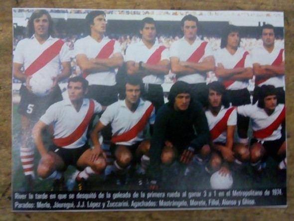 Recorte River Plate Metropolitano De 1974 0