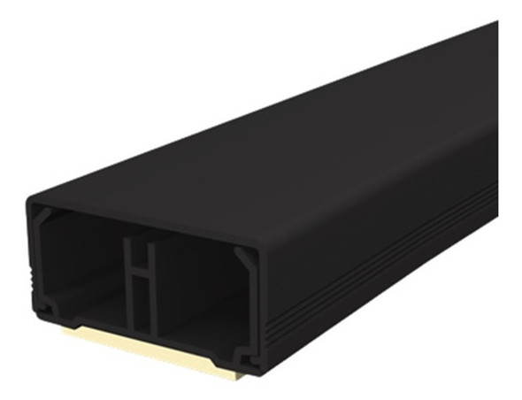 Canaleta Preta 2 X 1cm C/ Fita Adesiva E Divisória 2 Metros 0