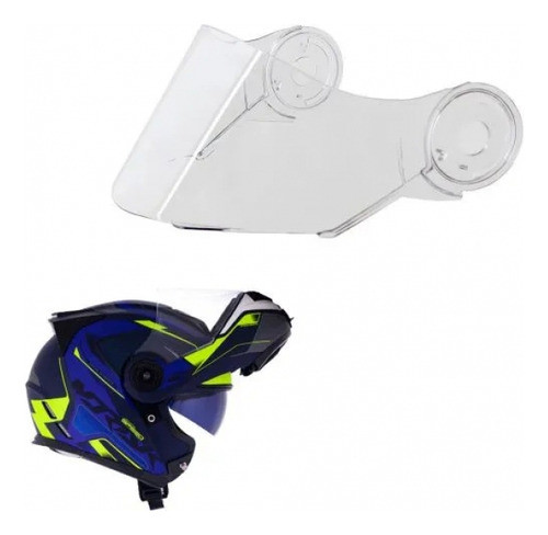 Viseira Cristal Capacete Norisk Escamoteável Ff370 Ff345 0