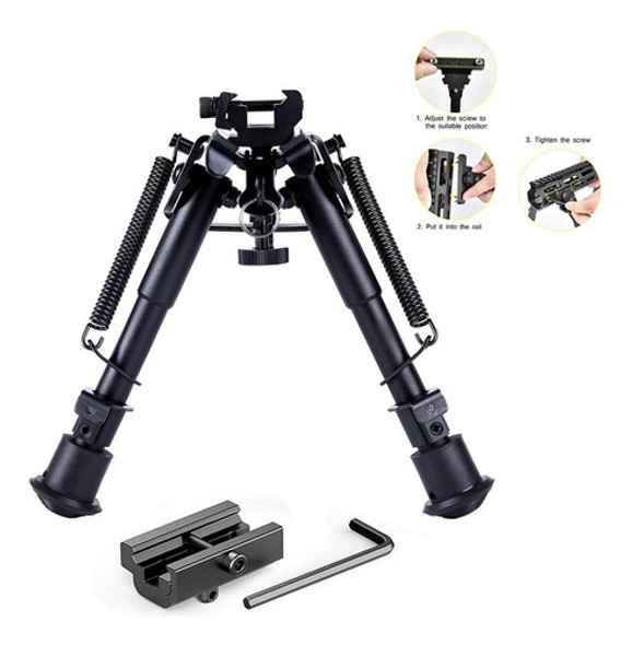 Bipé De 6-9 Polegadas Para Rifle De Caça E Tiro De 20-22 Mm 0