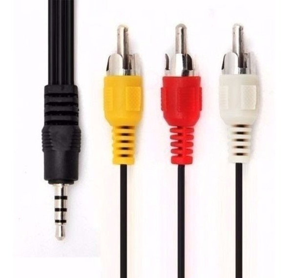 Cable 3 Rca Para Tv Audio Vídeo A Mini Plug 3.5 Consola Dvd 1