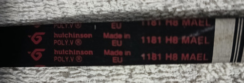 Correa De Lavarropas Ariston 1181 H8 Usada 1