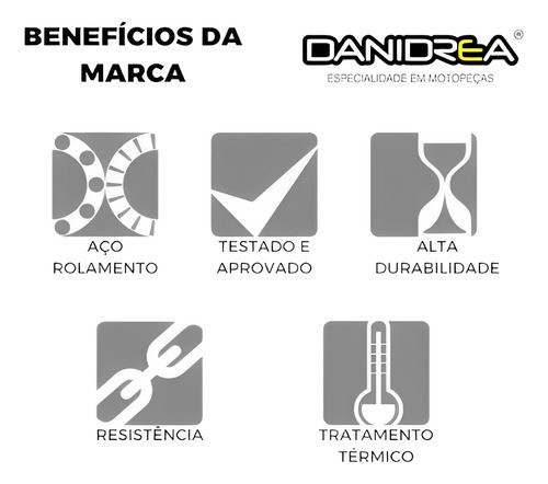 Rolamento Bucha Balança + Eixo Quadro Elástico Crf230 Xre190 1