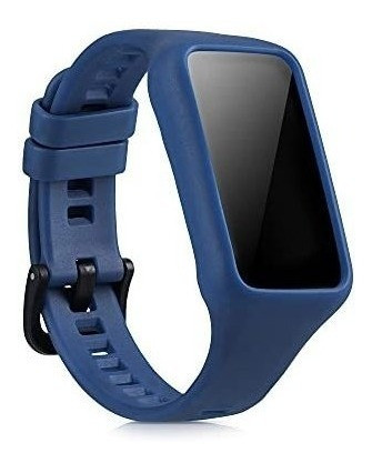 2 Mallas De Silicona Para Huawei Band 6/6 Pro Negro Azul 1