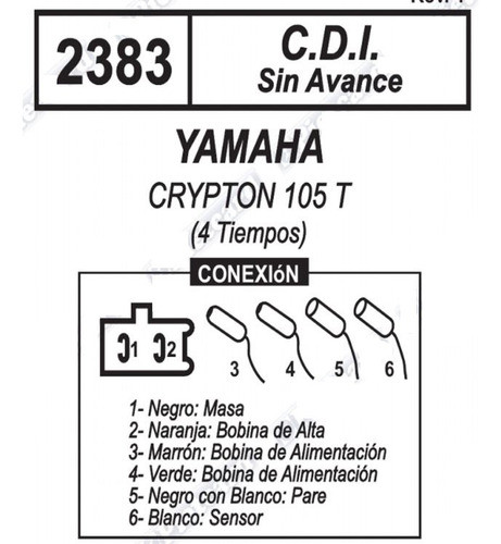 Cdi Yamaha Crypton T105 (6 Cables) 1