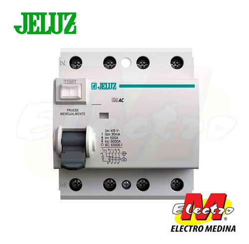 Disyuntor Diferencial Tetrapolar 40a Jeluz Electro Medina 1