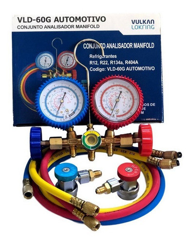Manifold Ar Condicion Automotivo R134 R22 R12 R404 + Engates 0