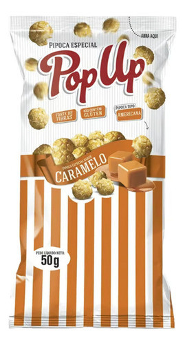 Pipoca Pop Up - Caixa Caramelo 38x50g 0