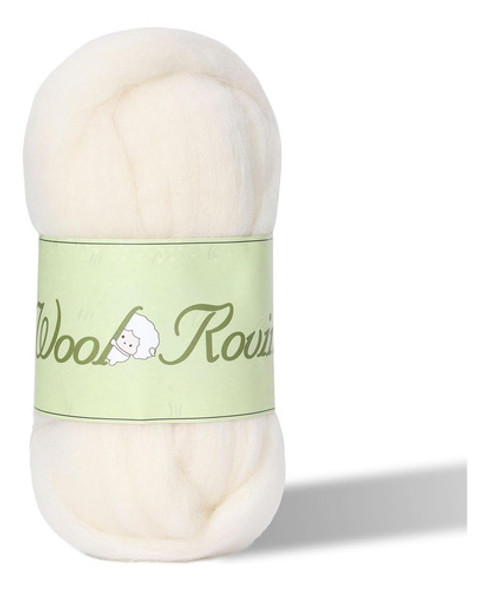 Lana Virgen Natural Coloreada 50gr Para Needle Felting 0
