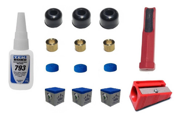 Kit De Reparo Para Taco De Sinuca Profissional 15 Peças 0 Kit De Reparo Para Taco De Sinuca Profissional 15 Peças 0