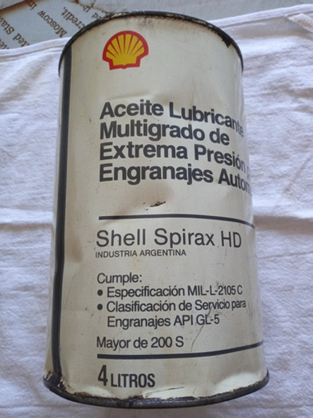 Antigua Lata De Shell Spirax Hd De 4 Litros Ver Fotos 1