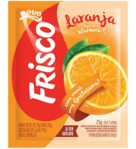 Refresco Em Pó Frisco Laranja 25gr - Kit Com 45 *promoção 0