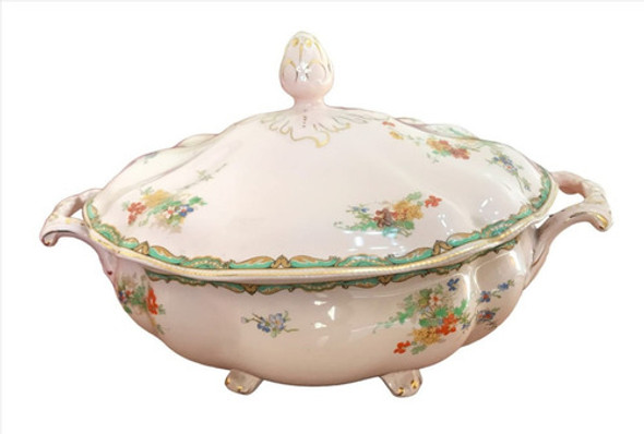 Centro Mesa Sopera Inglesa Johnson Bros Rosedawn Año 1905 Gr 0