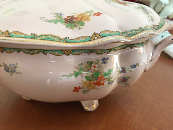 Centro Mesa Sopera Inglesa Johnson Bros Rosedawn Año 1905 Gr 1