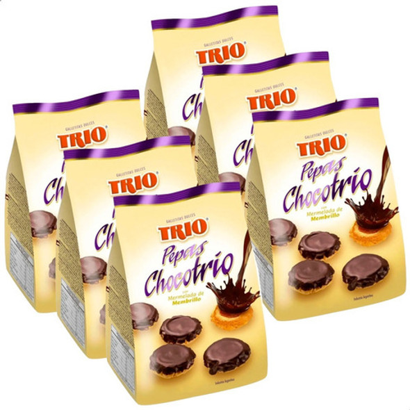 Galletitas Trio Pepas Chocotrio Con Membrillo - X6 Unidades 1