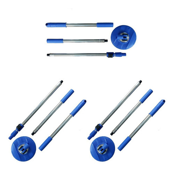 Cabo Perfect Mop Giratório 1,60 Mts Com Disco Kit 3 Unidades 0