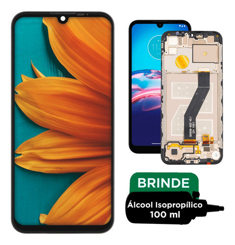 Tela Display C/aro Nacional Compatível Motorola E6i Xt2053 0