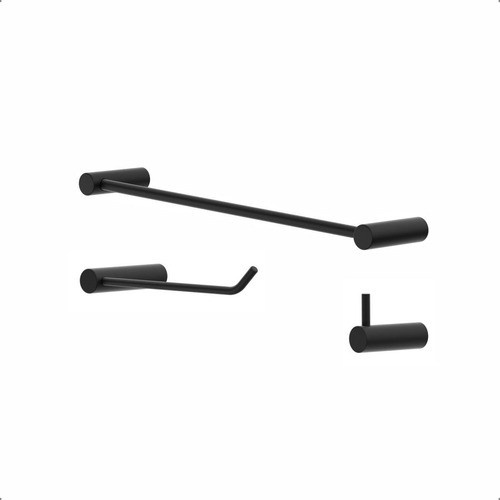 Kit Acessórios Para Banheiro Grego Metal 2030or Preto Orion 0