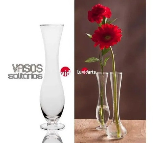 Vaso Solitário Vidro Decoração 5x19,5cm 0