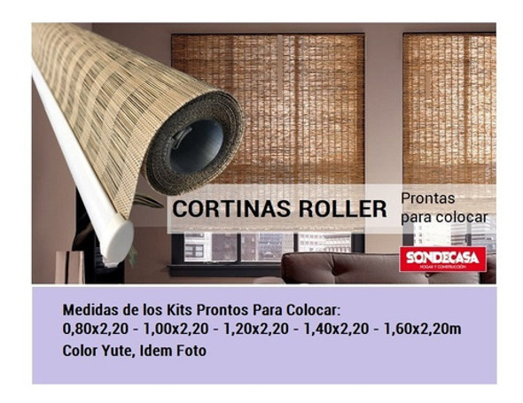 Cortinas Roller  Tipo Bambu  1,40x2,20m Prontas Para Colocar 1 Cortinas Roller  Tipo Bambu  1,40x2,20m Prontas Para Colocar 1