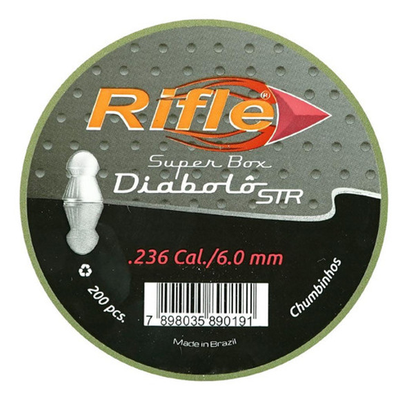 Chumbinho Para Carabina Calibre 6.0mm Rifle Diabolo Str 200u 0