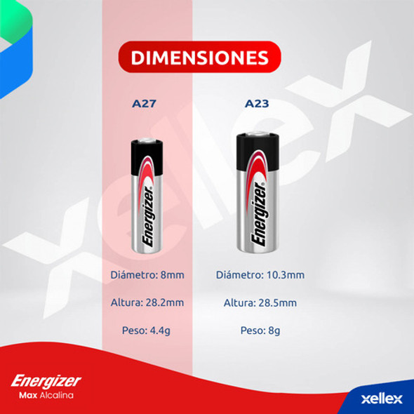 12 X Pilas Alcalinas A27 Energizer 12v Control Remoto 27a 1