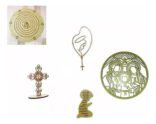 Pacote +100 Cnc Laser Router Arquivos Vetor Religiosos Corte 0