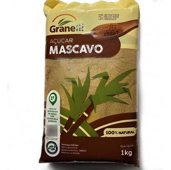 Kit C/ 10 Açúcar Mascavo Natural 1kg - Granelli 0 Kit C/ 10 Açúcar Mascavo Natural 1kg - Granelli 0