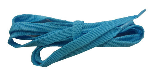 Par Cadarço Achatado Tênis Tradicional 1.20 Cor Azul Celeste 0