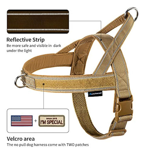 Annchwool Arnés Sin Tirones Para Perro, Con Mango 1