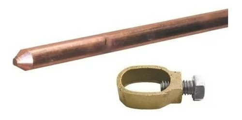 Kit Puesta Tierra Jabalina 5/8  X 1mt Con Morceto 0
