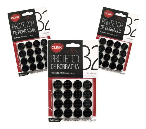 Kit 96 Pçs Protetor Para Moveis De Borracha Mesas Cadeiras 0