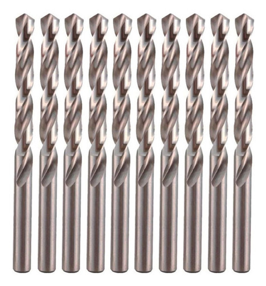 10 Brocas 7,50x109mm Aço Rápido Hss P/ Metal Makita D-06476 0